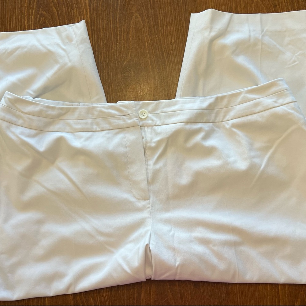 Talbots Classic White 22w Ankle Trousers with attached lining